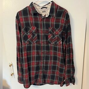 EUC Van’s Plaid Flannel Button Down Men’s Shirt, Large